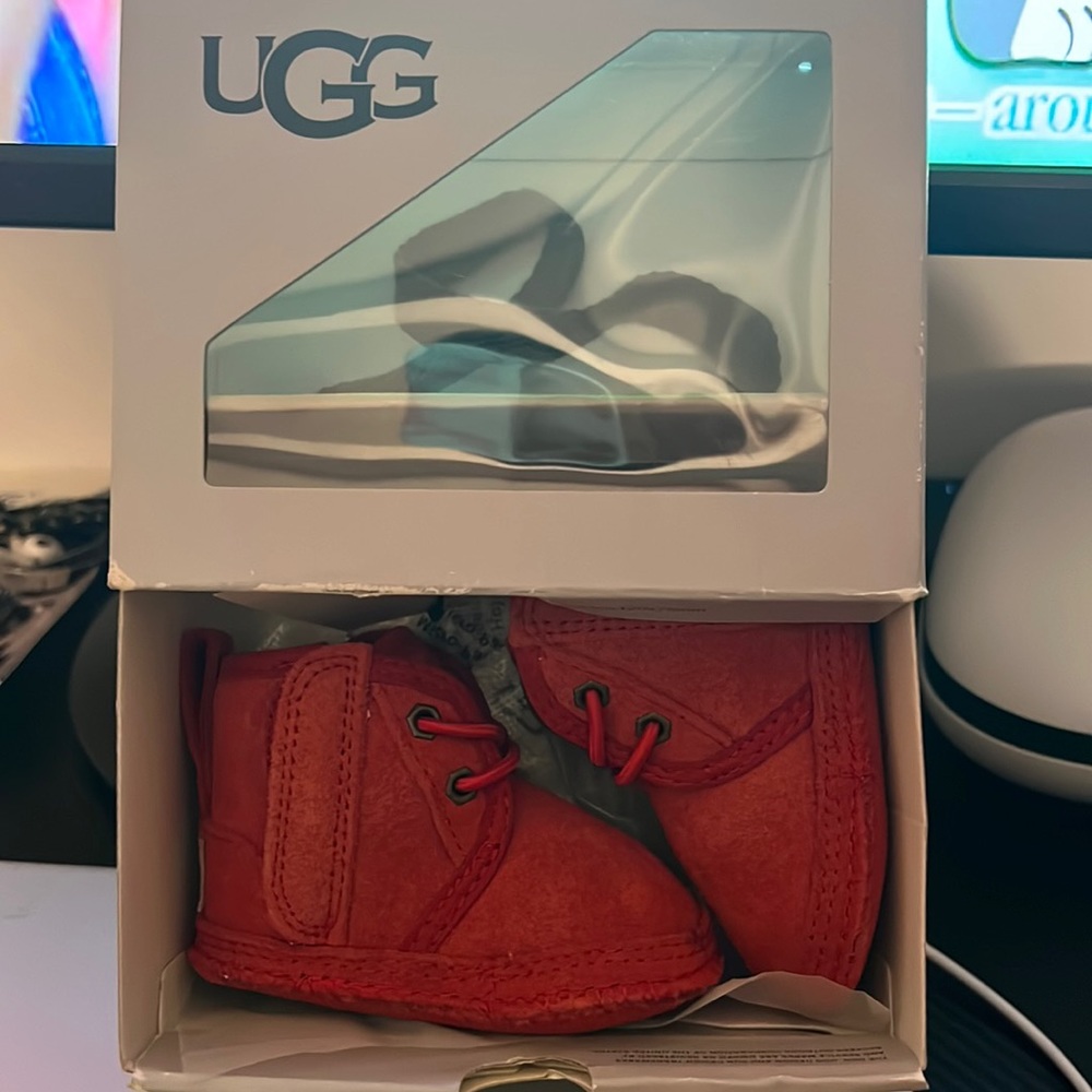 Red infant ugg boots